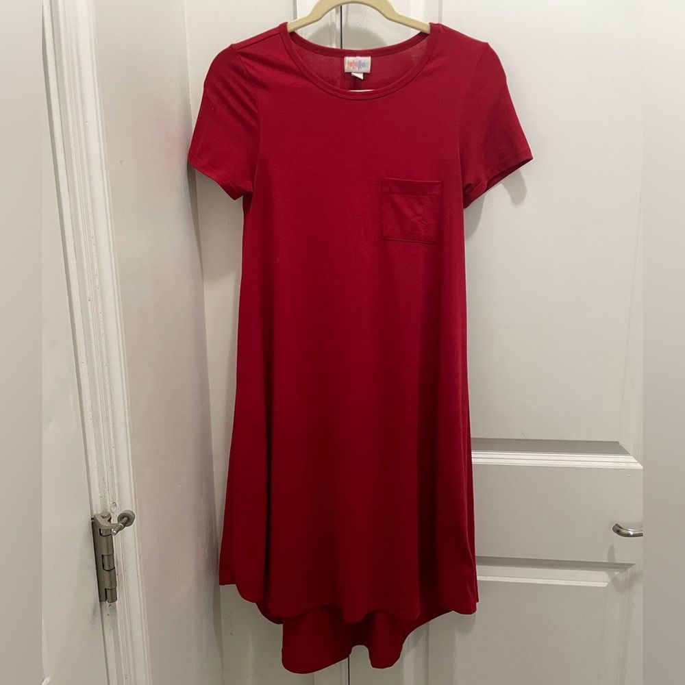 Lularoe Carly red solid XXS
